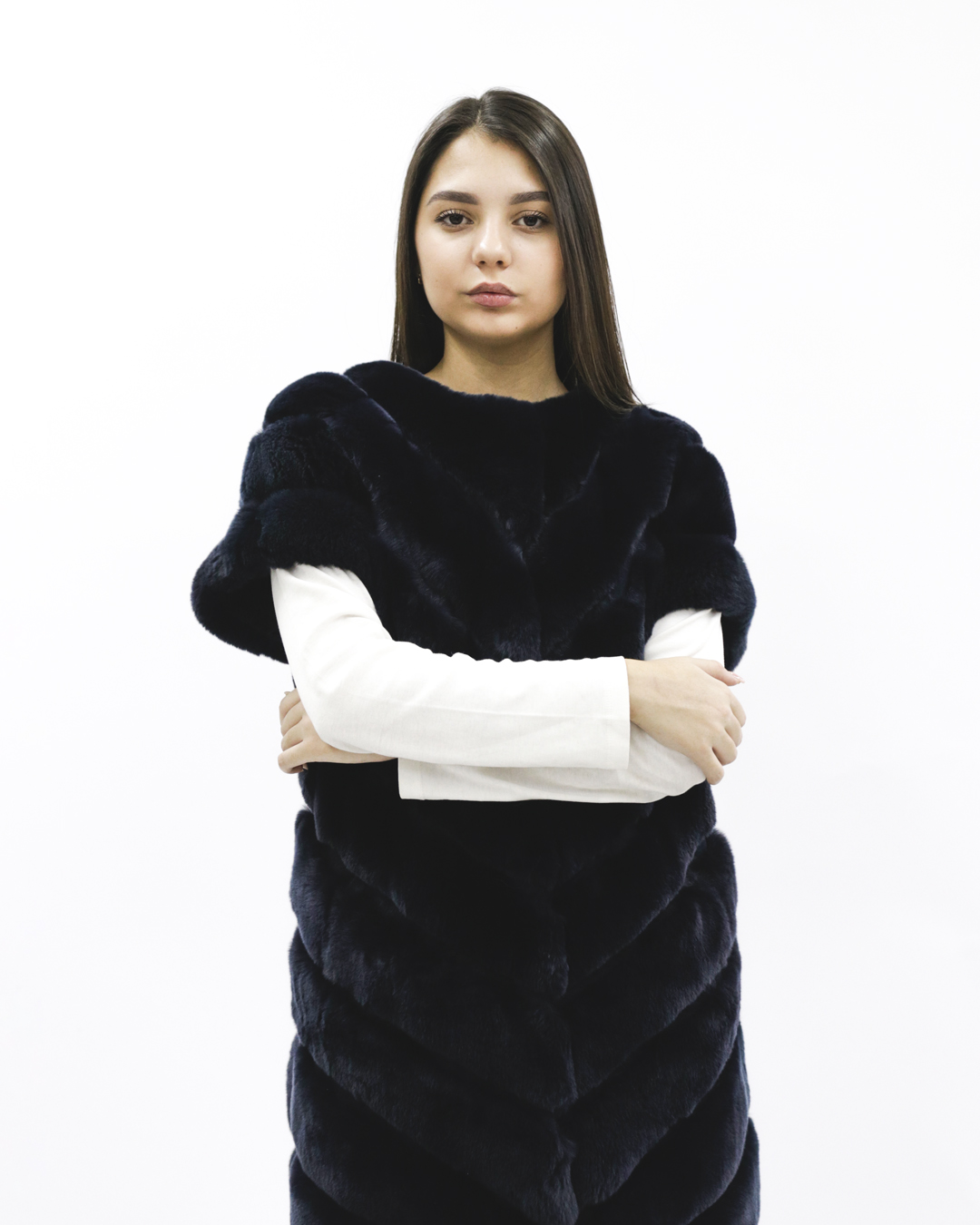 Дубленка «UM&H 4620355» синяя
